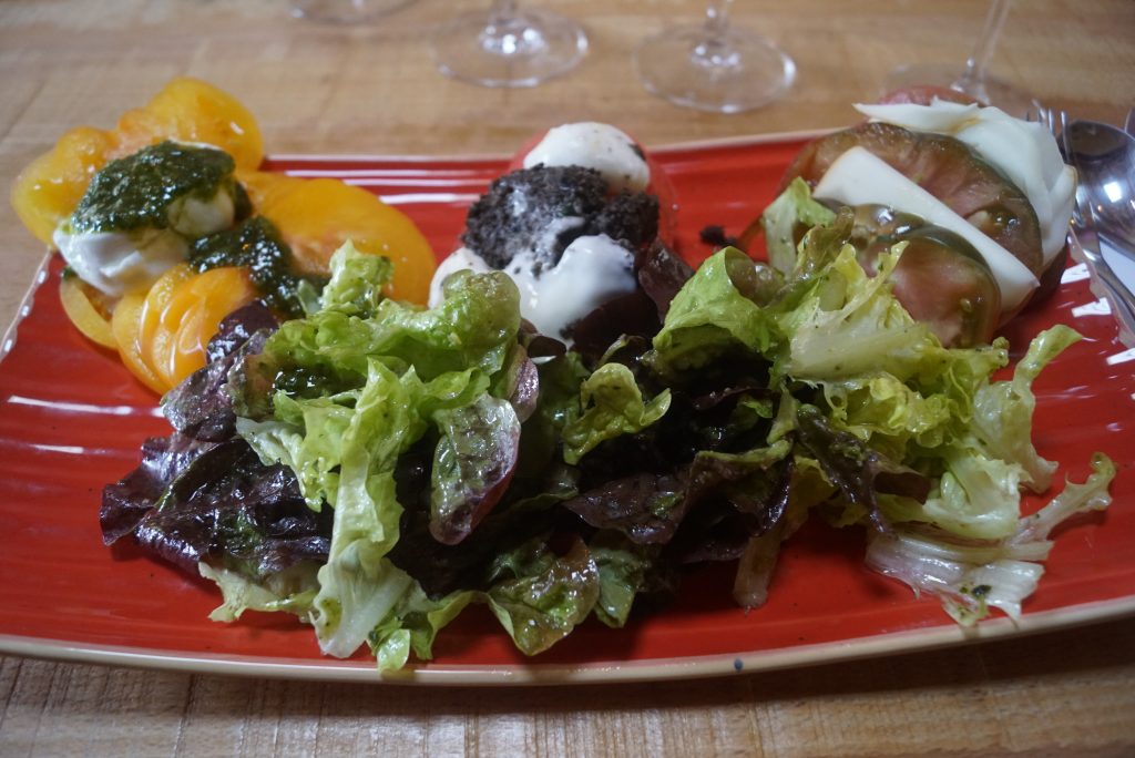 Trilogie tomates-mozzarella-le Bis restaurant St Emilion